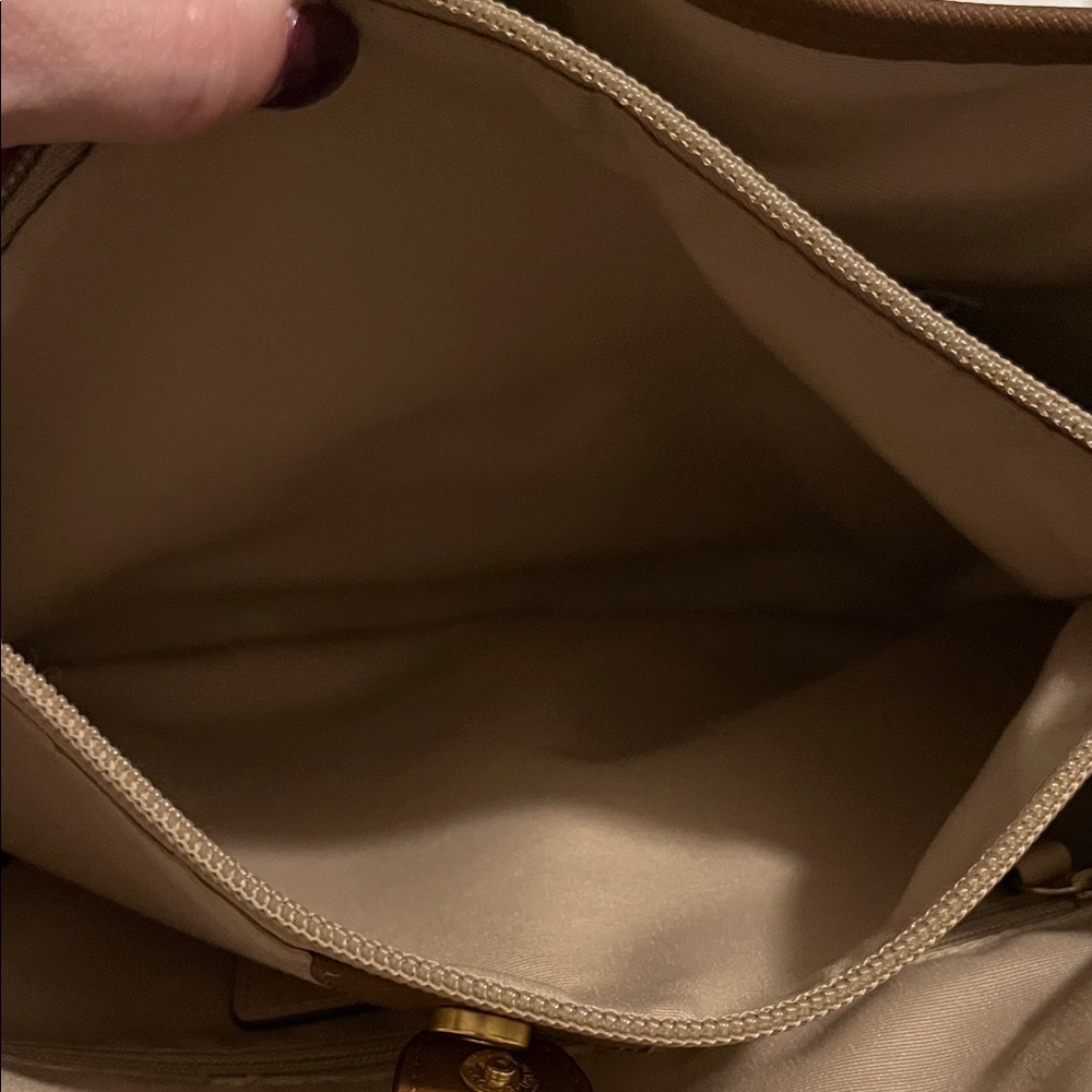 Coach Payton Chestnut Brown Leather Tote with Gold Accents - Picture 13 of 16